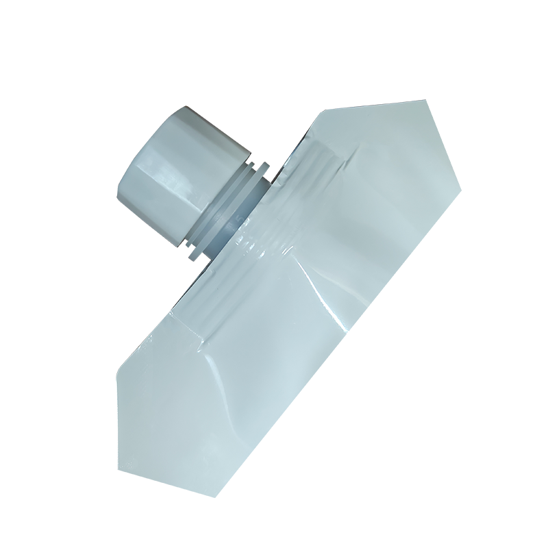 Púca barr scoite aonair - mála seasaimh tréshoilseach bán